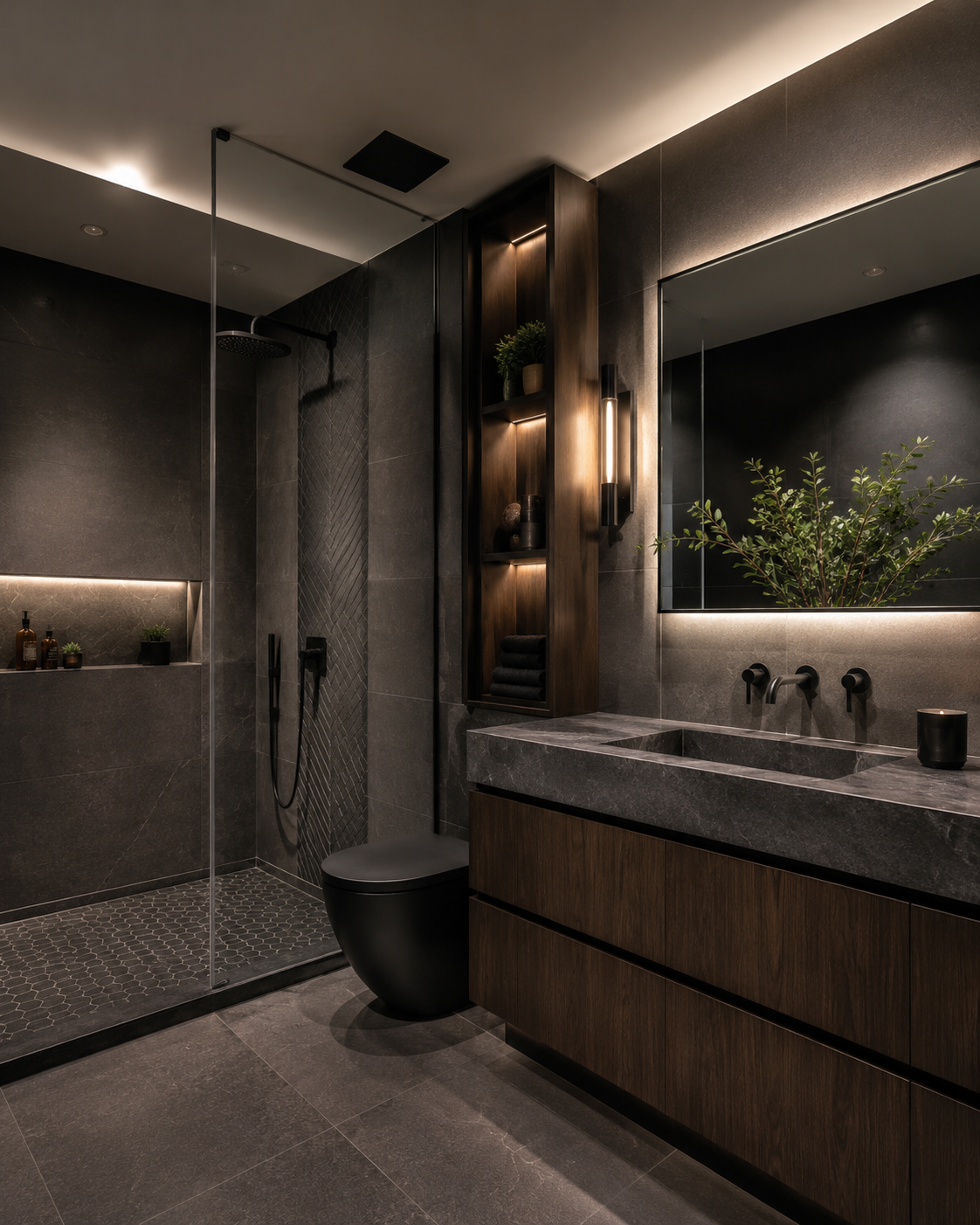 Interior renovation detail with elegant finishes